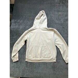 Talentless Hoodie Mens L Cream French Terry Lined Long Sleeve Pockets Pullover
